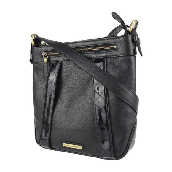 Burberry Shoulder Bag Enamel Black - Picture 1 of 9